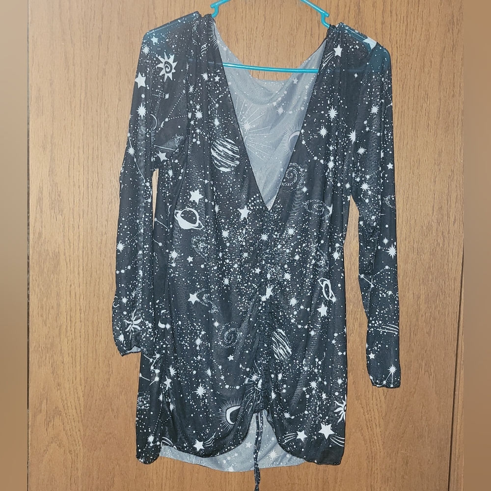 Semi Sheer Celestial Blouse
